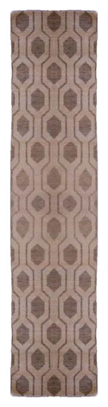 One Of The Kind Indian Modern Design Rug 9'8" X 2'5"